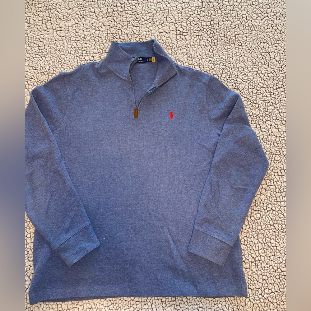 Men’s Polo Ralph Lauren Quarter Zip / L / Blue